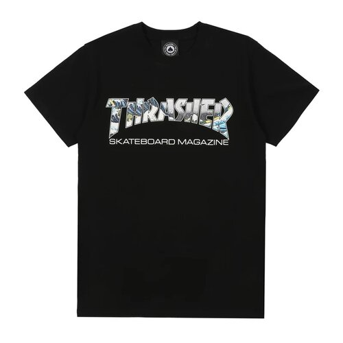 【正品现货】Thrasher Big Wave 美版浪花冲浪火焰情侣休闲短袖男