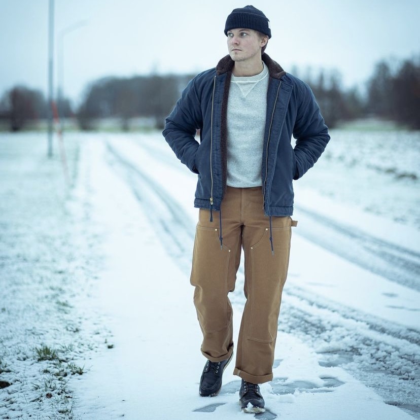 Carhartt B01 卡哈特主线重磅帆布多工装裤双膝未脱浆美式伐木裤