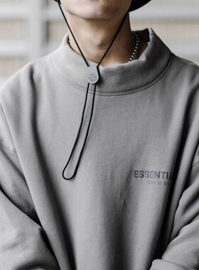 正品现货 Fear Of God Essentials 20款字母小高领加绒套头卫衣潮