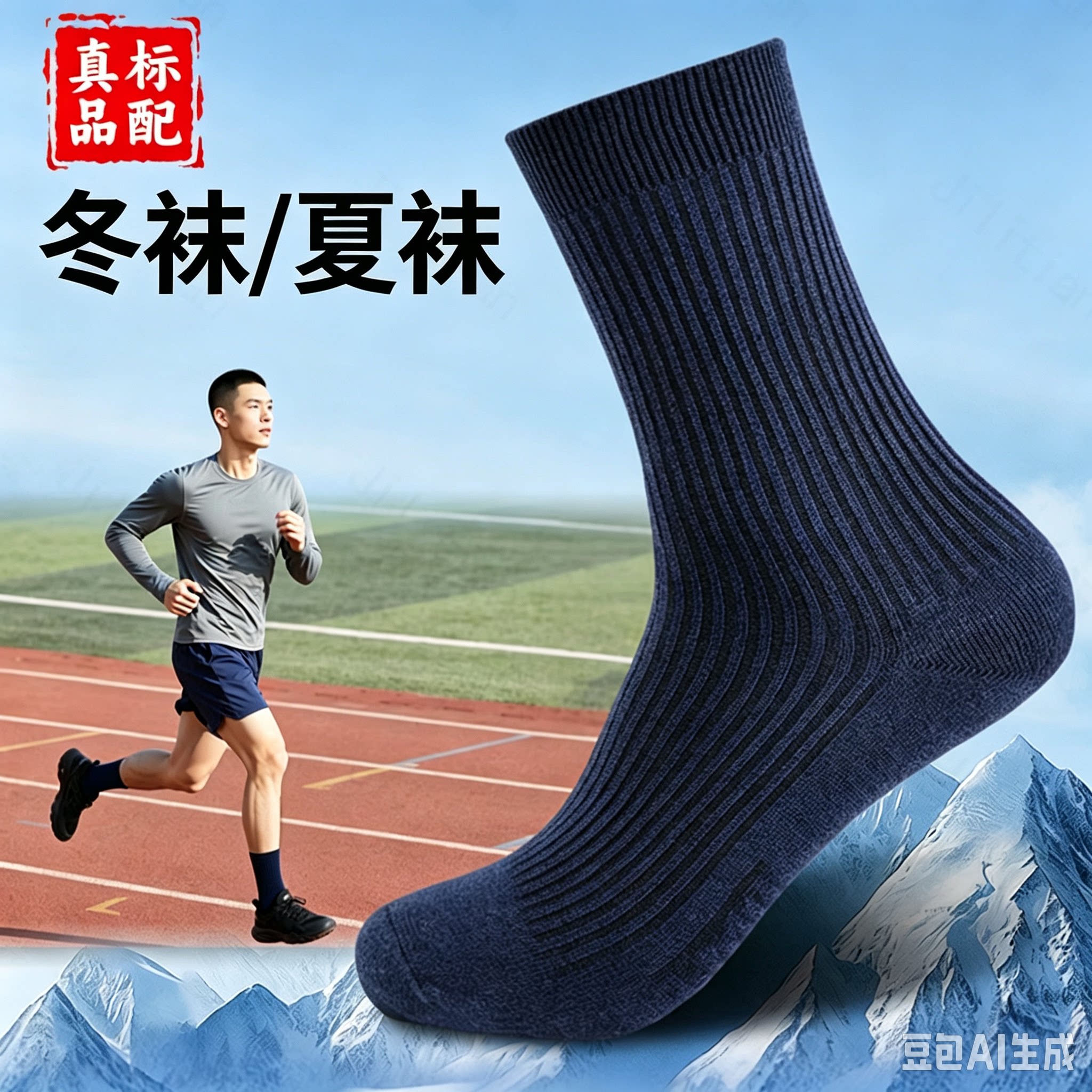 军迷袜子男制式夏袜冬袜耐磨吸汗中筒黑色作训运动袜藏蓝色07袜夏