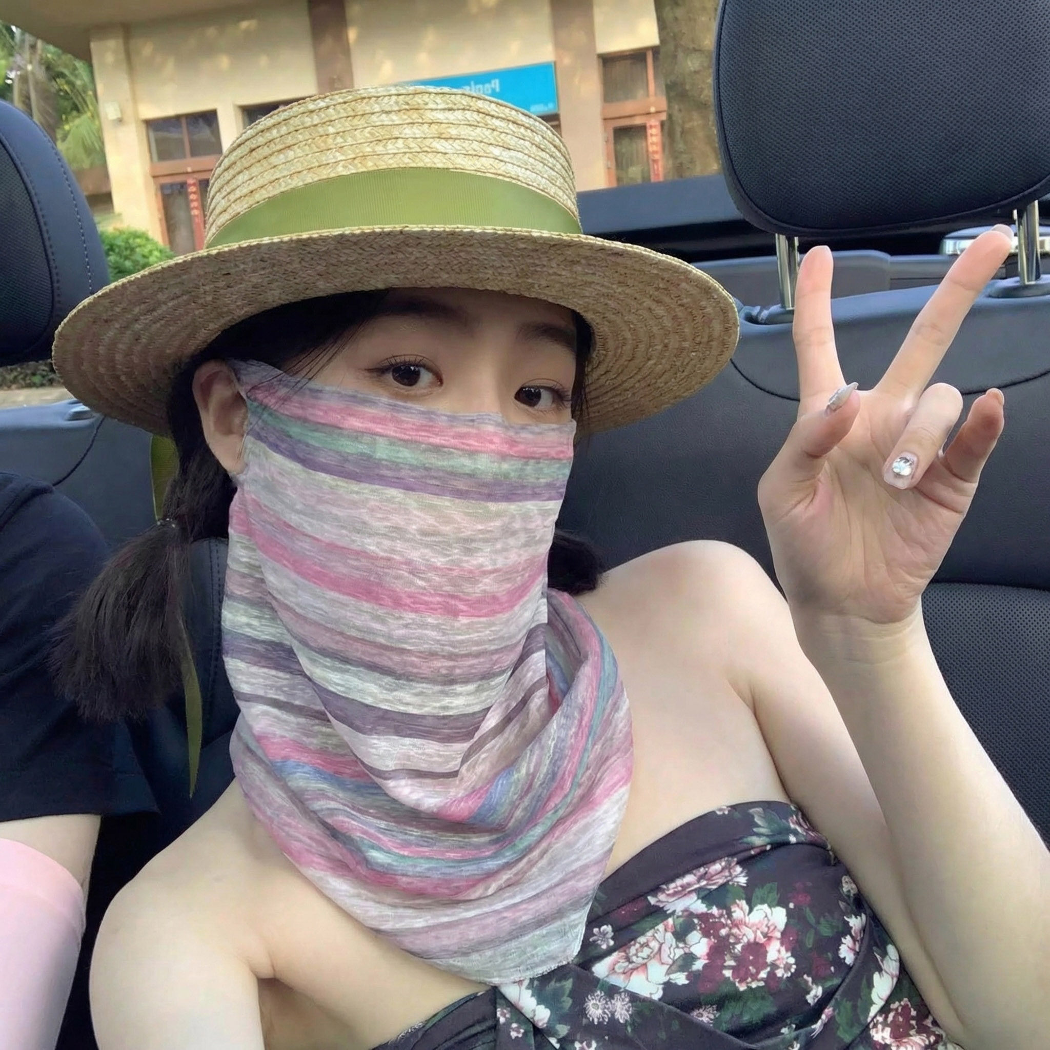 挂耳防晒面罩遮脸围脖