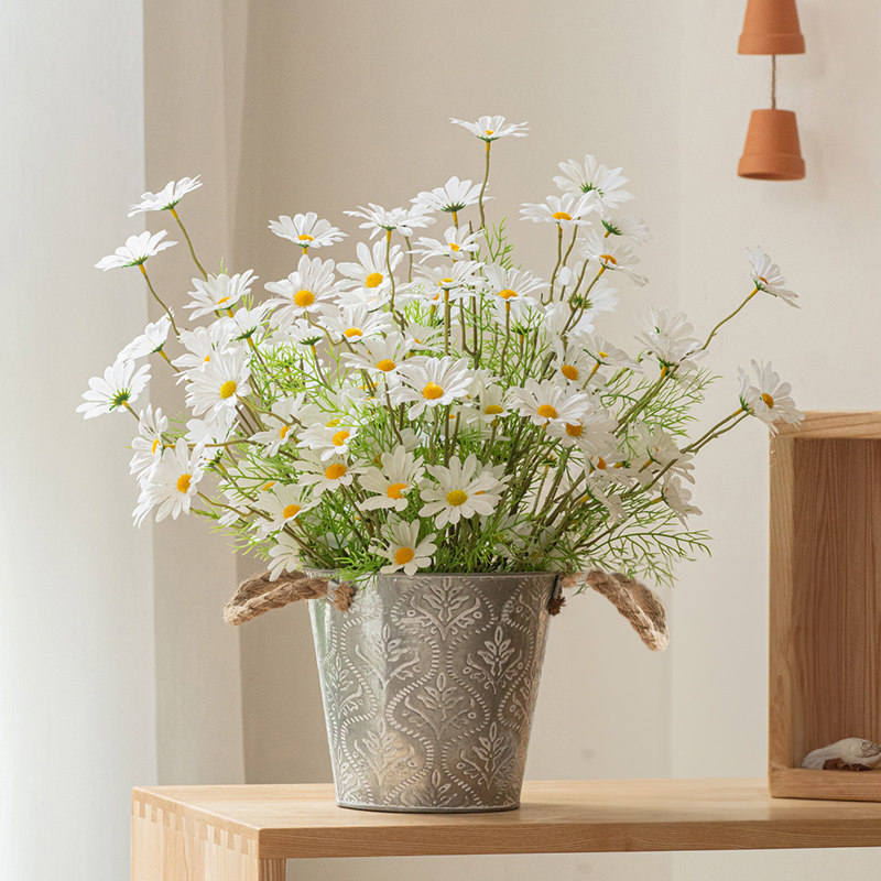 洋甘菊仿真小雏菊假花花束桌面装饰插花绢花花艺拍摄道具餐桌摆件,鲜花速递/花卉仿真/绿植园艺,仿真花,淘宝优惠券,粉丝福利购,淘宝优惠卷