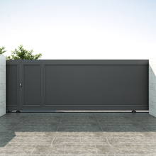 铁艺庭院门铝合金别墅大门黑色门户外院子铝艺不锈钢院子双开铁门