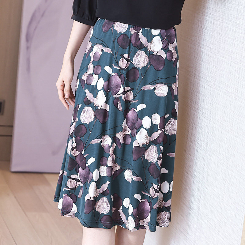 Real silk skirt Paige Mid length version skirt 2022 summer mulberry silk Satin printing longuette Umbrella skirtin the Women's clothing/Boutique , Skirts  category - from Buy2taobao.com to provide professional Taobao agent buy service
