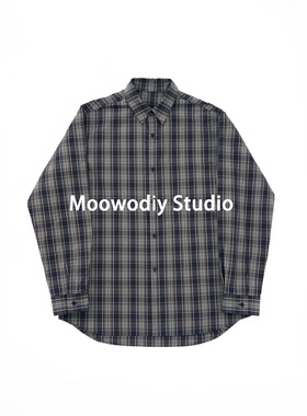 moowodiy 经典复古宽松高级感格子衬衫