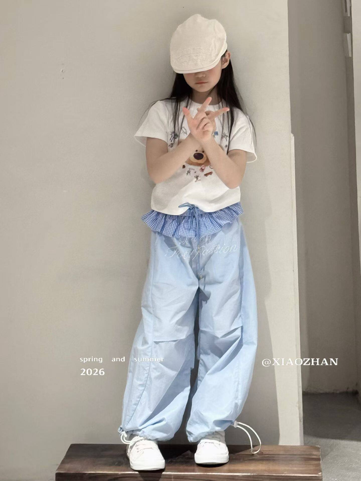 女童多巴胺屁帘弯刀裤26春夏新款儿童韩宽松防蚊防晒裤中大童裤潮