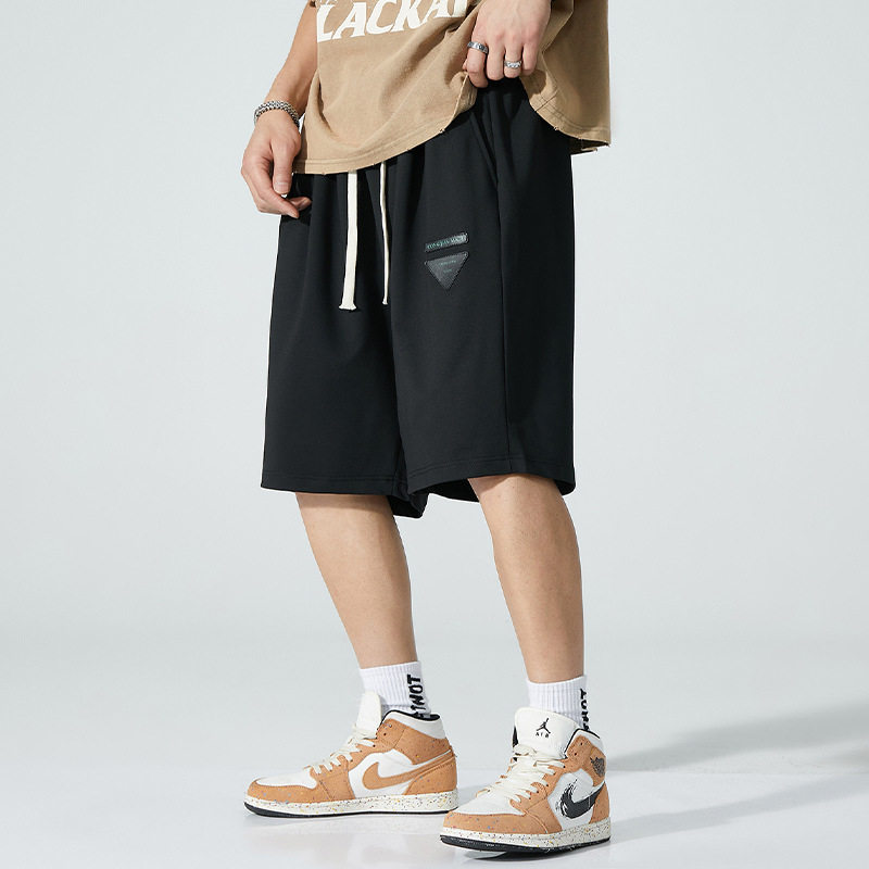 夏季男装短裤潮夏天加肥加大运动休闲外穿五分5分中裤抽绳篮球裤