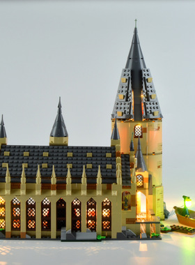 Yeabricks 兼容乐高哈利波特75954城堡霍格沃茨大厅LED灯饰 灯光