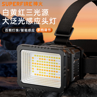 神火强光头灯头戴式超亮充电超长续航锂电大泛光工作户外矿灯赶海