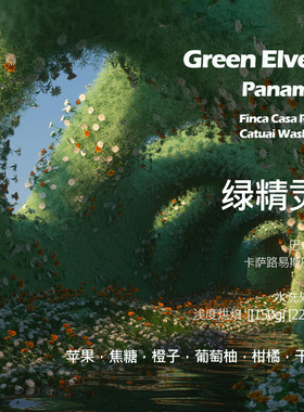 巴拿马卡萨路易斯庄园绿精灵卡杜艾水洗手冲单品咖啡豆新鲜浅烘