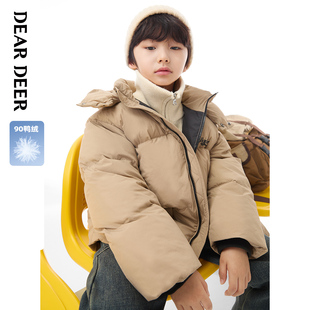 【门店同款】迪迪鹿童装男大童羽绒服儿童冬季新款加厚外套面包服