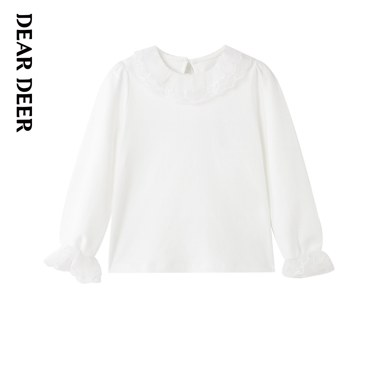 【门店同款】迪迪鹿童装女大童长袖T恤儿童春秋款翻领花边体恤,童装/婴儿装/亲子装,T恤,淘宝优惠券,粉丝福利购,淘宝优惠卷