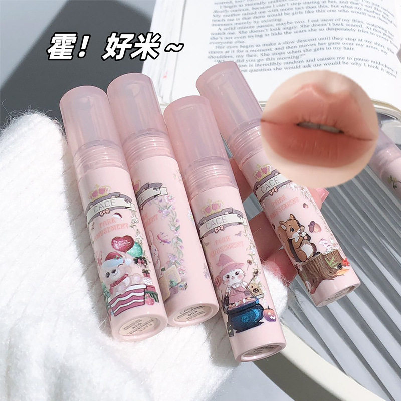新款小样可爱温变口红套装水果迷你五只套盒草莓不易粘杯变色唇膏图片