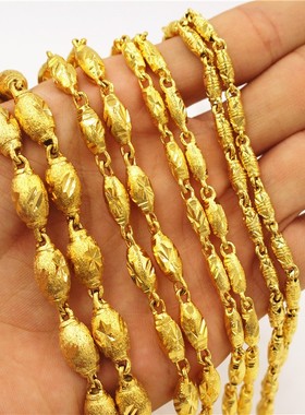 沙金情侣久不掉色越南男士项链