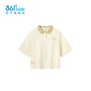 361度女童POLO领短袖针织衫2026夏季新款休闲百搭短袖K62522202