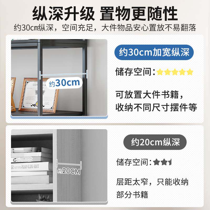 书架置物架落地展示架陈列架家用办公室网红博古架子奖杯荣誉书柜