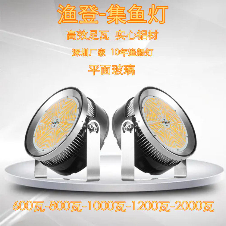 渔登 220V防水鱿鱼灯抗干扰空中集鱼灯1000W高亮诱鱼灯海钓聚鱼灯