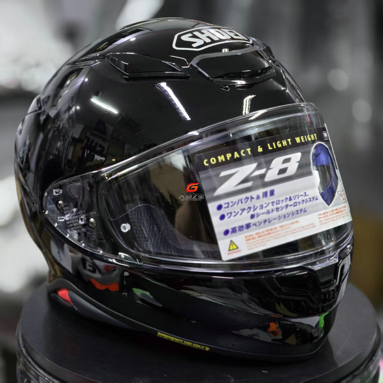 SHOEI Z8大头围大号尺寸3XL 4XL亮黑珠光白超大码64 65 66 67头盔