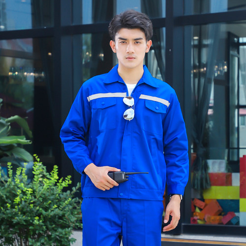 船厂反光条全棉工作服套装男煤矿