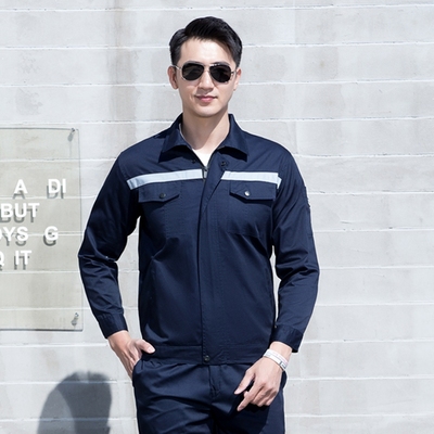 套装工人加油站防静电劳保服定制