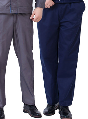 多口袋工作服涤棉机修裤子春秋夏