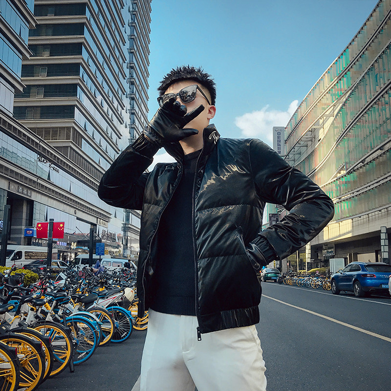 MY82-特P175冬季男新款羽绒服2020短款潮牌时尚修身小立领厚外套,男装羽绒服,电商A257