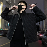 K03-P105高端褶皱外套男立领春秋季男装上衣2024新款潮牌痞帅1，男装夹克，电商A257