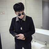 K88-P155妮子大衣短款2021秋冬新款外套男韩版休闲时尚加厚外套，男装毛呢大衣，电商A257