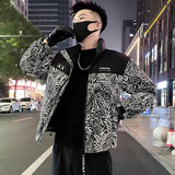 MY86-P138刺绣棉衣外套男潮牌拼接立领2024新款冬季羽绒棉服潮，男装棉衣，电商A257
