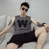 B02夏季男士坎肩潮牌韩版运动个性纯棉宽松流行网红背心，男装背心/马甲，电商A257