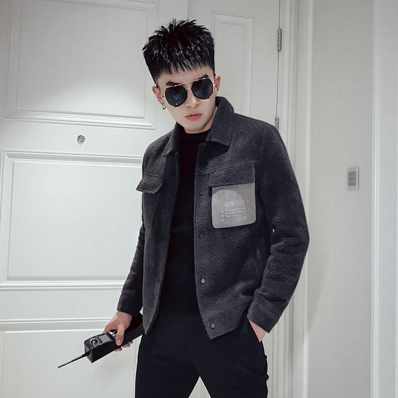 K87-P1552020妮子衣短款秋冬新款外套男韩版休闲时尚保暖上衣,男装毛呢大衣,电商A257