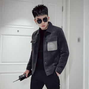 K87-P155 2020妮子衣短款秋冬新款外套男韩版休闲时尚保暖上衣图片