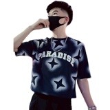 T87-P58短袖男2023新款印花t恤夏季潮牌潮流痞帅小众圆领半袖3，男装T恤，电商A257