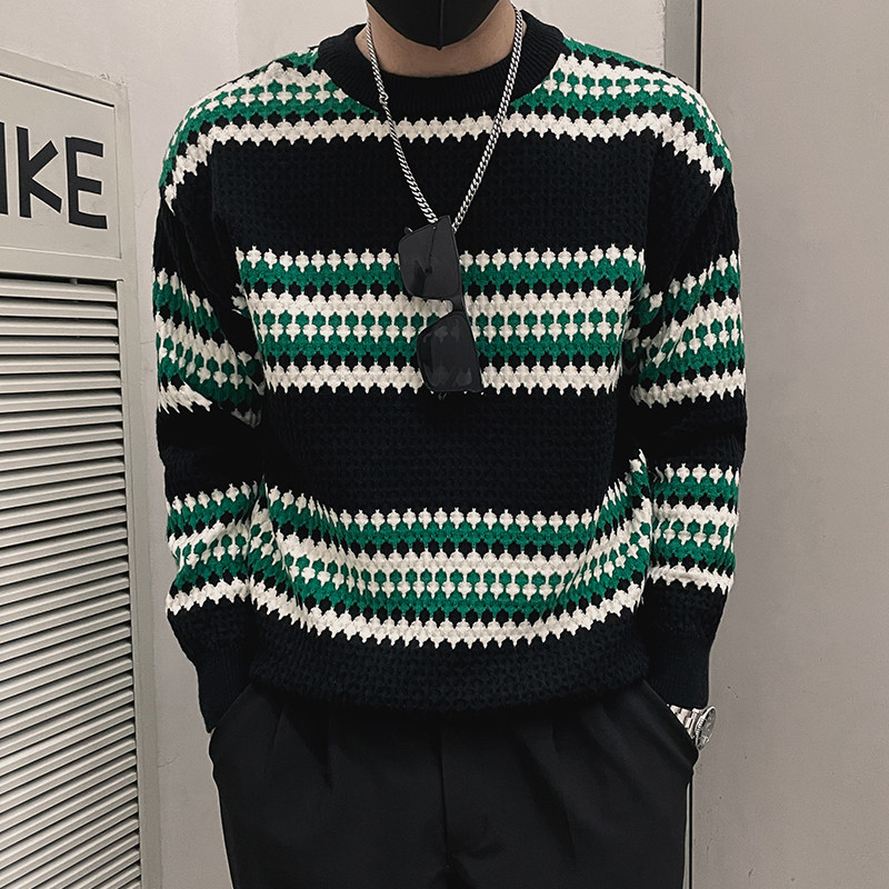 M50-P78高级感潮牌毛衣男秋冬季加厚长袖内搭线衣2024新款针织3，男装针织衫/毛衣，电商A257