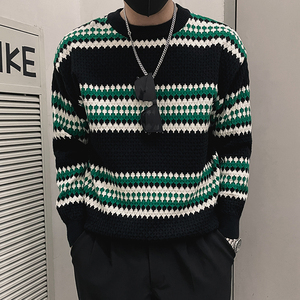 M50-P78 高级感潮牌毛衣男秋冬季加厚长袖内搭线衣2024新款针织3,男装针织衫/毛衣,电商A257