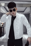 JK002-特批98春季男士外套青春韩风潮流帅气休闲潮牌个性夹克白，男装夹克，电商A257
