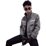 JK601-P115秋季工装夹克上身修身立领潮流时尚青春网红夹克灰1，男装夹克，电商A257