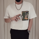 T45-P48新款潮牌短袖男夏季纯圆领男装半袖上衣夏装重磅半袖T1，男装T恤，电商A257