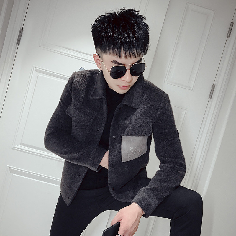 K87-P1552020妮子衣短款秋冬新款外套男韩版休闲时尚保暖上衣2,男装毛呢大衣,电商A257