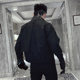 J12-P115潮牌字母装饰外套秋潮流修身百搭休闲ins工装夹克上衣，男装夹克，电商A257