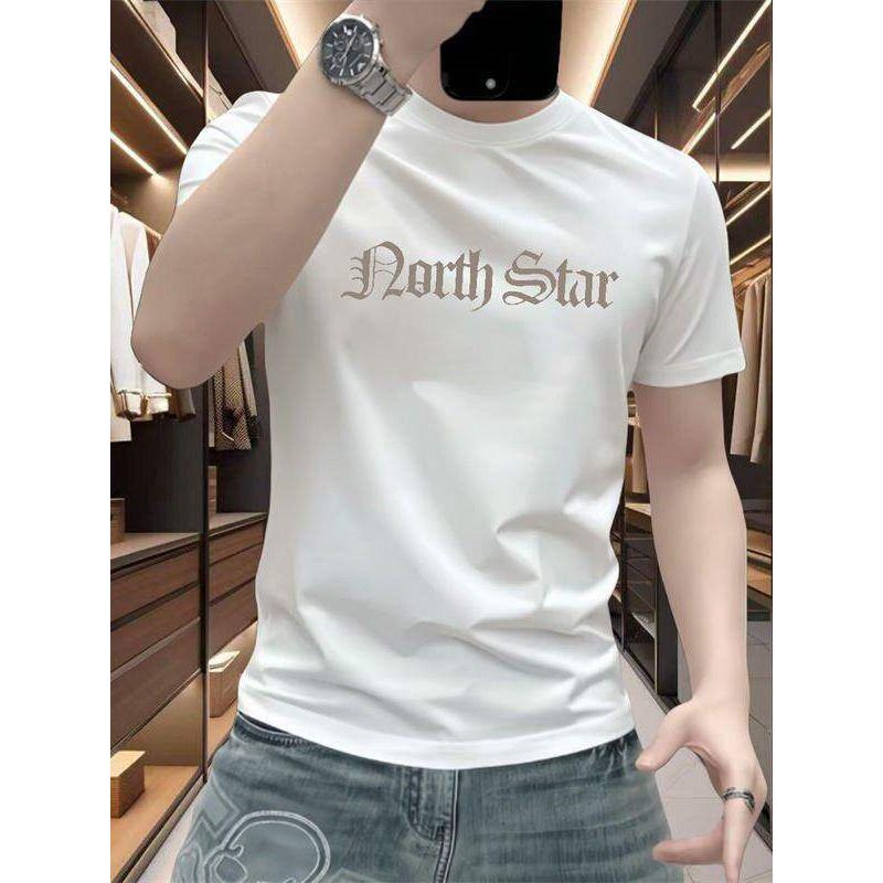高端重磅纯棉短袖T恤男新款夏季百搭修身潮流美式休闲男士上衣薄