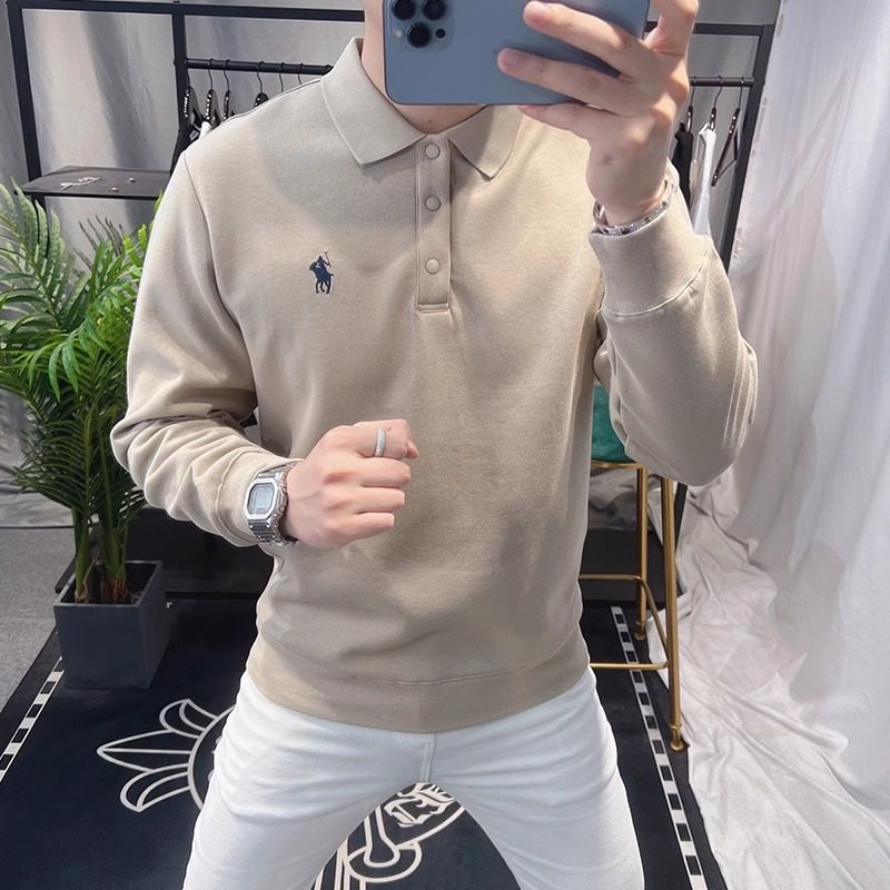 高端轻奢潮牌POLO衫男翻领纯棉