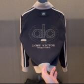 外套上衣服 潮牌刺绣立领男士 欧洲站轻奢夹克外套男春秋款 2025新款