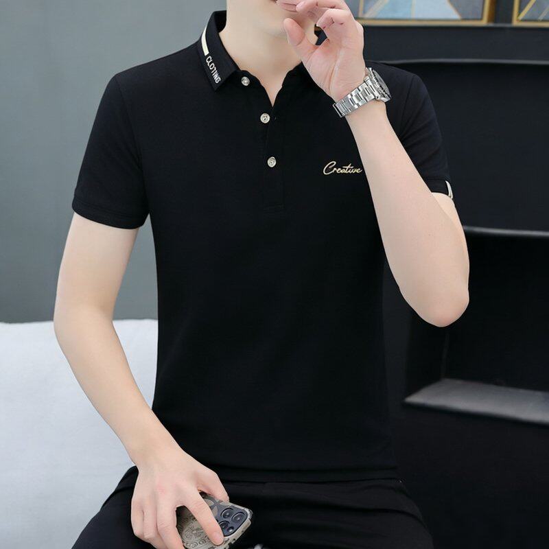 高端品牌翻领短袖POLO衫男2026新款夏季潮牌时尚百搭休闲男士T恤
