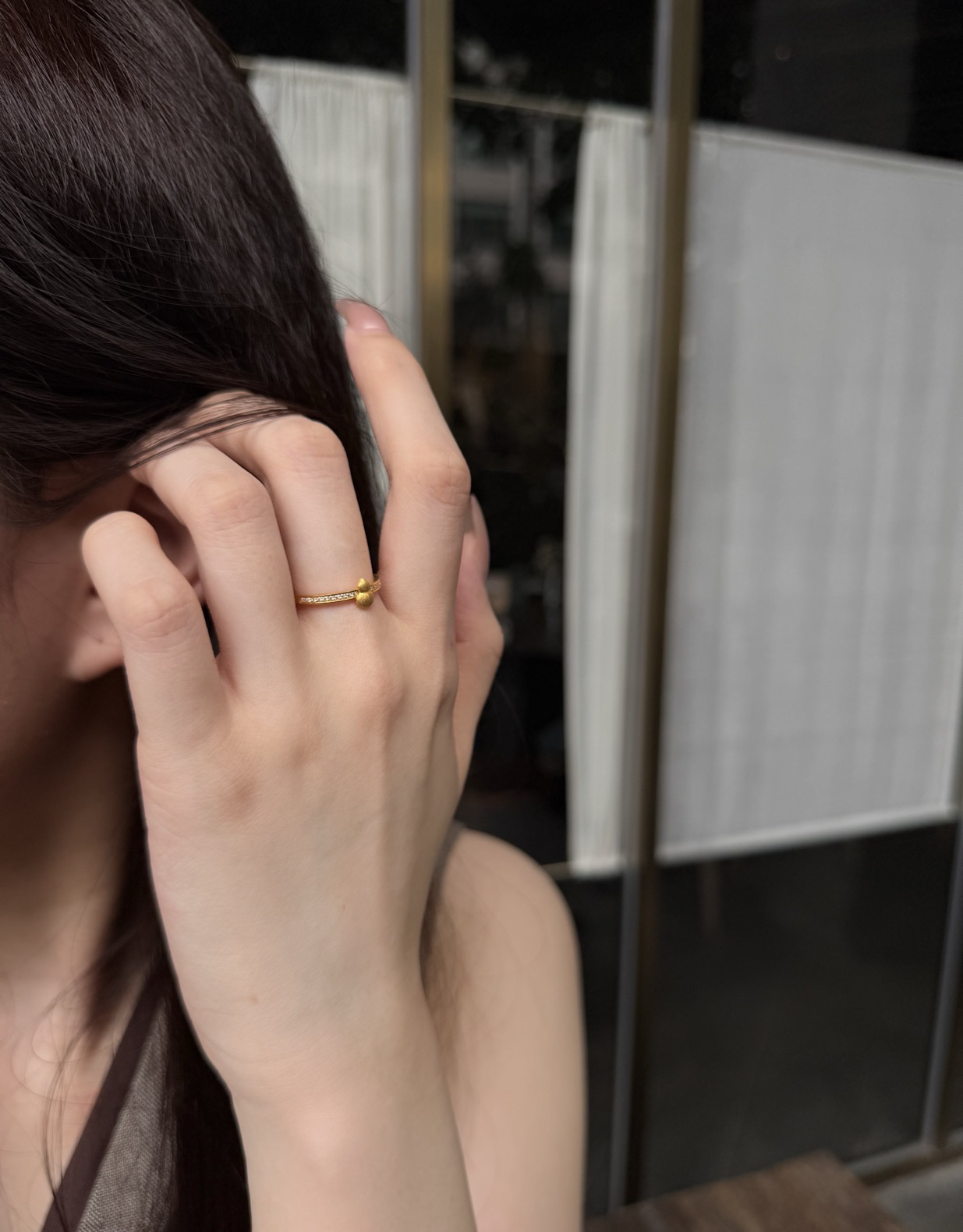 拉丝葫芦排戒黄金戒指足金999