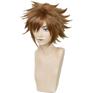 国王之心 索拉 Sora 金棕色 高温丝  Cosplay造型假发