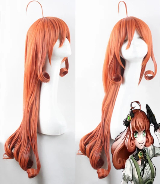 cosplay动漫造型假发 RWBY 潘妮 80cm橘色卷发
