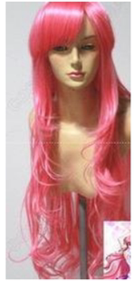 cosplay假发 机动战士高达SEED拉克丝假发 粉色1米长卷发