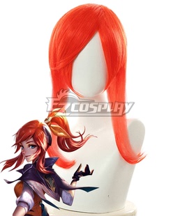 英雄联盟战斗学院-拉克丝 造型 cosplay 假发 高温丝