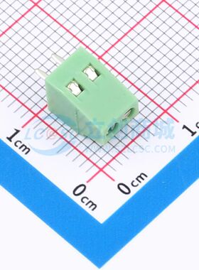 XY308-2.54-2P螺钉式接线端子2.54mm 1x2P直插绿色